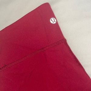 Red Lulu lemon leggings